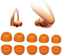 KAL-Lot De 5 Paires D`Embouts De Rechange En Silicone Pour Beats Powerbeats Pro 2 / Solo Buds/Fit Pro/Studio Buds/Studio Buds+, Compatibles Avec Le Boîtier De Charge (Xl/L/M/S/Xs, Orange)