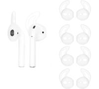 KAL-Lot De 5 Paires De Coussinets En Silicone, Compatibles Avec Les Écouteurs Airpods 1 Et 2, Tour D'Oreille Anti-Chute, Protection Antidérapante, Transparents