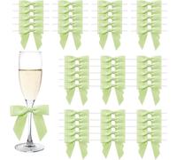 Kal-Lot De 50 N?Uds Verts Pour Décoration D'anniversaire, Petit N?Ud Vert Herbe Pour Mariage, Communion, Noël