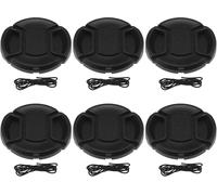 KAL-Lot De 6 Cache-Objectifs De 52 Mm À Clipser Pour Objectif D'Appareil Photo Nikon Compatible Avec Sony Compatible Avec Canon Avec Corde Anti-Perte