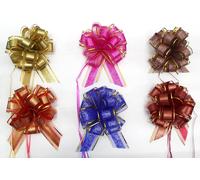 Kal-Lot De 6 Grands N?Uds Décoratifs À Paillettes - 18 Cm - En Polyband - Pour Cadeau - Mélange 15