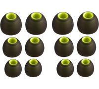 KAL-Lot De 6 Paires (12 Pièces) D'Écouteurs Intra-Auriculaires De Rechange En Silicone S/M/L -Embouts De Rechange Pour Écouteurs Intra-Auriculaires Populaires Noir/Vert