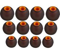 KAL-Lot De 6 Paires (12 Pièces) D'Écouteurs Intra-Auriculaires De Rechange En Silicone S/M/L -Embouts De Rechange Pour Écouteurs Intra-Auriculaires Populaires Noir/Orange