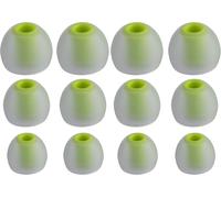 KAL-Lot De 6 Paires (12 Pièces) D'Écouteurs Intra-Auriculaires De Rechange En Silicone S/M/L -Transparent/Vert