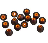 KAL-Lot De 7 Paires (14 Pièces) De Remplacement En Silicone Pour Écouteurs Intra-Auriculaires De Grande Taille Noir/Orange
