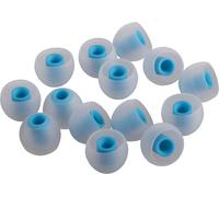 KAL-M Lot De 7 Paires (14 Pièces) De Remplacement En Silicone Pour Écouteurs Intra-Auriculaires De Taille Moyenne Transparent/Bleu