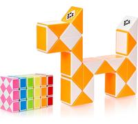 KAL-® Magic Snake Cube Jouet De Poche Pour Les Enfants De 4 À 8 Ans Cadeau Anniversaire Enfants Invites Cadeau Pour Élèves - 24 Blocs 2,3 Mm X 1,8 Mm Orange