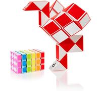KAL-® Magic Snake Cube Jouet De Poche Pour Les Enfants De 4 À 8 Ans Cadeau Anniversaire Enfants Invites Cadeau Pour Élèves - 36 Blocs 2,3 Mm X 1,8 Mm Rouge