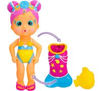 KAL-Magic Tail Mermaids Melodie Poupée Sirène Avec Queue Brillante Amovible Et Son Ami De La Mer ; Gicle De L'Eau Et Souffle Des Bulles \U2013 Jouet De Bain Et Jeu Pour Garçons Et Filles