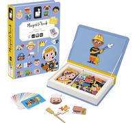 KAL-- Magnéti'Book Métiers - Jeu Educatif Magnétique 48 Aimants + 16 Cartes Modèles - Jouet Enfant En Carton Fsc - Dès 3 Ans, J02597