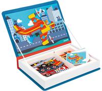 KAL-- Magnéti'Book Pompiers - Jeu Educatif Magnétique 60 Aimants + 18 Modèles - Jouet Enfant En Carton Fsc - Développe Dextérité Et Créativité - Dès 3 Ans