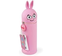 Kal-Marky - Trousse À Crayons Au Design Emoji, Silicone Souple Et Résistant, Trousse Pour Crayons, Pochette, Porte-Stylo, Rose