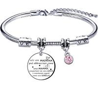 Kal-Marraine Cadeau Bracelet Pour Madrina Bracelets ""J'aime Ma Super Marraine"" Pour Amis, Cadeau D'anniversaire, Cadeau De Noël