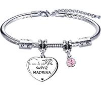 Kal-Marraine Cadeau Bracelet Pour Madrina Bracelets ""J'aime Ma Super Marraine"" Pour Amis, Cadeau D'anniversaire, Cadeau De Noël