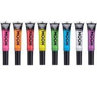 Kal-Mascara Uv Néon Couleur Néon Vive, Brille Sous Un Éclairage Uv Maquillage Néon, Orange, Bleu, Blanc, Vert, Rose, Violet, 15 Ml (Paquet De 8)