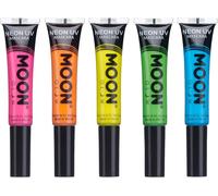 Kal-Mascara Uv Néon Couleur Néon Vive, Brille Sous Un Éclairage Uv Maquillage Néon, Orange, Bleu, Vert, Rose, 15 Ml (Paquet De 5)