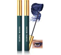 Kal-Mascara Waterproof Avec Brosse Ultra-Fine Pour Les Cils Courts, 2pcs Mascara Bleu Allongeant Et Volume, Effet Faux Cils, Imperméable Durable, Séchage Rapide Smudge-Proof, Cadeau Maquillage Femme-