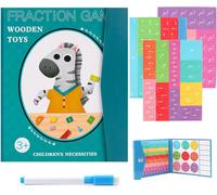 KAL-Mathématiques Montessori Primaire, Jeux De Mathématiques 6 7 8 9 Ans, Jouets Éducatifs Fractions, Jouet Éducatif Arithmétique, Calcul Fractionnaire Du Bois Matériel Montessori