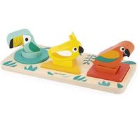 Kal-- Mes Premières Formes Tropik - Jouet D'eveil En Bois - Jouet Educatif Formes Et Couleurs - 9 Formes À Encastrer - Certifié Fsc - Peinture À L'eau - Dès 1 An, J08266