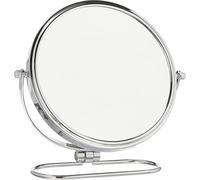 Kal-Miroir Cosmétique Double Face Pliable 20 Cm, Grossissement X 5, Rotatif À 360 ° Miroir Cosmétique, Miroir De Table, 2 Miroirs : Un Côté Normal Et Un Côté Grossissant (X 5), Chromé, Kxd3125-5x