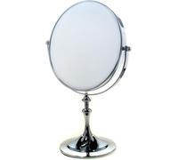Kal-Miroir Cosmétique Sur Pied 5x Grossissement, 20 Cm Miroir Maquillage, Orientable, Miroir De Rasage, Chromage Miroir De Salle De Bain, Double Visage 8 Inch Miroir De Table, Tkd3105-5x