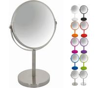 Kal-Miroir De Maquillage À Poser Miroir De Beauté Miroir Cosmétiques Double Face Miroir De Courtoisie Pivotant \U201esydney\U201c Grossissement X2 \U2013 Argent Satiné