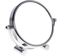 Kal-Miroir De Maquillage/Miroir Cosmétique, Pivotant À 360 °, Double Face: Normal Et Grossissement X5.Miroir Sur Pied, Miroir Rasage, Miroir Salle De Bain, Chromé, Kxd3104\U20135x