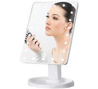 Kal-Miroir Led Maquillage De Table Avec Lumières Led Tactiles, Touch Screen Cosmétique Illumine Votre Visage Et Améliore Votre Maquillage, Design Élégant, Idéal Pour La Salle De Bain Et La Coiffeuse.
