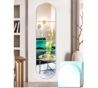 Kal-Miroir Mural Grand Miroir Mural 4 Pièces Miroir Adhesif Mural Verre Miroir Décoration Pour Salon Chambre Entrée Salle De Bain