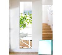 Kal-Miroir Mural Grand Miroir Mural 4 Pièces Miroir Adhesif Mural Verre Miroir Décoration Pour Salon Chambre Entrée Salle De Bain