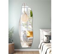 Kal-Miroir Mural Grand Miroir Mural 4 Pièces Miroir Adhesif Mural Verre Miroir Décoration Pour Salon Chambre Entrée Salle De Bain
