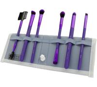Kal-Moda Lot De 7 Pinceaux De Maquillage Pour Yeux Avec Pochette, Comprend : Pinceau Biseauté, Estompeur, Fard À Paupières, Smoky Eye, Eyeliner À Sourcils Et Peigne À Cils Violet