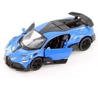 KAL-Modèle De Voiture Compatible Avec Bugatti Divo. Voiture Jouet À L`Échelle Avec Portes Qui S`Ouvrent. Modélisation Automobile. (Bleu)