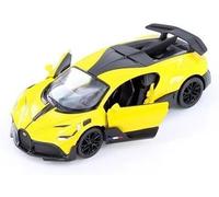 KAL-Modèle De Voiture Compatible Avec Bugatti Divo. Voiture Jouet À L`Échelle Avec Portes Qui S`Ouvrent. Modélisation Automobile. (Jaune)