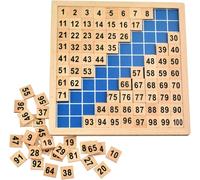 KAL-Montessori En Bois Tableau Réversible Avec Cubes Activités Mathématiques 1-100 Puzzle Encastrement Éducatif Avec Sac De Rangement Pour Bébé Enfants Plus De 3 Ans