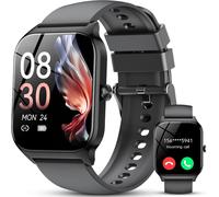 Kal-Montre Connectée Femme Homme, 1,85"" Smart Watch, 115+ Mode Sport Smartwatch Avec Podomètre/Saturation D'oxygène Par Impulsion/Surveillance Du Sommeil, Ip68 Fitness Tracker, Pour Ios Android (Ébèn