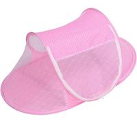 Kal-Moustiquaire De Bébé Lit Pliable Portable Net Filet Doux Garde Bébé Nouveau-Né Tente De Couchage Pour Lit Lit Été 0-1 Âge Set Voyage Blue/Rose(Rose)