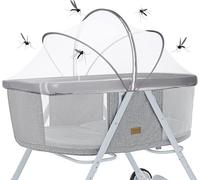 Kal-Moustiquaire Universelle Pour Lit De Bébé, Moustiquaire Stable Pour Lit De Voyage, Avec Fermeture Éclair, Moustiquaire Durable Pour Lit D'enfant, Lit D'appoint, 96 X 55 Cm, Blanche