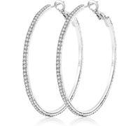Kal-Orecchini A Cerchio In Oro 14k Con Strass Moda Orecchini A Cerchio Grandi E Sottili Orecchini A Cerchio In Oro Ipoallergenici Per Donne Ragazze Gioielli Regali 20/30/40/50/60/70mm Cerchi Oro