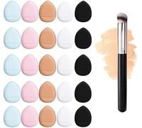 Kal-Pack De 25 Poudriers À Doigts Et Pinceaux Correcteurs - Idéal Pour Les Fonds De Teint Liquides, Les Correcteurs Et Les Cosmétiques