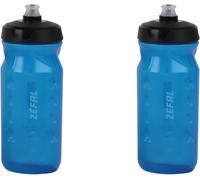 Kal-Pack Sense Soft 65 Bidon Velo Et Vtt- Lot De Deux Gourdes Sport Souples Et Inodores - Bidon Eau Sans Bpa - Tetine Silicone - Bleu Transparent, 2 X 650 Ml