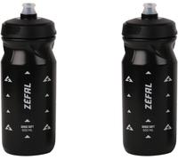 Kal-Pack Sense Soft 65 - Lot De Deux Bidons Velo Et Vtt - Gourde Sport Souple Et Inodore - Bidon Eau Sans Bpa - Tetine Silicone - Noir, 650ml