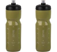 Kal-Pack Sense Soft 80 Bidon Velo Et Vtt- Lot De Deux Gourdes Sport Souples Et Inodores - Bidon Eau Sans Bpa - Tetine Silicone - Vert Olive, 2 X 800 Ml