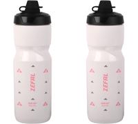 Kal-Pack Sense Soft 80 No-Mud - Lot De Deux Bidons Velo Et Vtt - Gourde Sport Souple Et Inodore - Bidon Eau Sans Bpa - Tetine Silicone - Blanc, 2 X 800 Ml