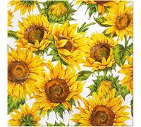 Kal-Paw Lot De 20 Serviettes En Papier De Soie 3 Plis 33 X 33 Cm Motif Tournesols Dansants