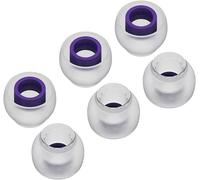 KAL-Pcs/3 Paires D'Émbouts D'Écouteurs Tri Clarion Embouts De Remplacement En Silicone Réduction Du Bruit Embouts En Caoutchouc Pour Iem Buse 4,5Mm-,5Mm Kz Zs10 Prox, Zs12 Prox (Violet, M)