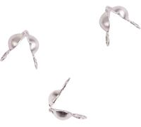 Kal-Pcs 316 Stainless Steel 3mm Inner Size Ball Chain End Bead Tips Calotte Ends Clamshell Knot Cover Cap Closure Clasp Bulk For Jewelry Making And Craftings -8.5x4mm