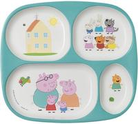 Kal-Petit Jour - Plateau De Diversification Alimentaire 4 Compartiments Pour Bébé +6 Mois - Mélamine - Sans Bpa - Léger Et Résistant - Lavable Au Lave-Vaisselle - 24cm X 21cm -