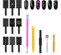 Kal-Pièces Aimant Cat Eyes Ongles, Aimant Bâton Ongles Stylo Outils, Pour Nail Art Manucure, Pour Effet Oeil De Chat Parfait Utiliser, De Manucure Gel Uv Effet 3d Outil