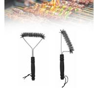 KAL-Pièces Brosse Barbecue,12 Pouces/30.5 Cm Bbq Outils Accessoire Barbecue,Avec Style De Triangle Latéral,Sécurité Anti-Brûlure,Pour Nettoie Rapidement Et Efficacement Toutes Les Grilles À 360°